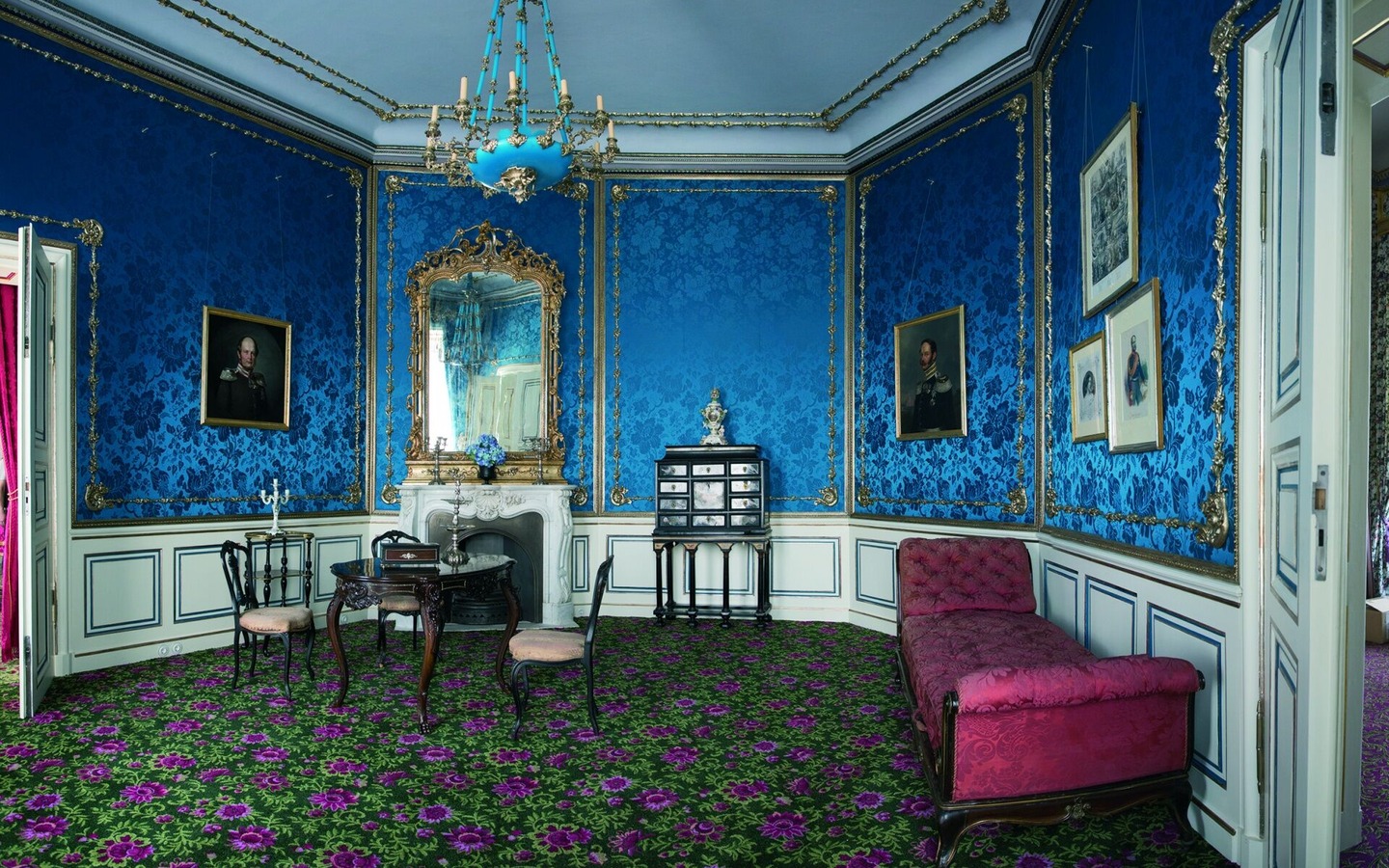 Schloss Branitz - Blauer Salon, Foto: SFPM, Lizenz: SFPM