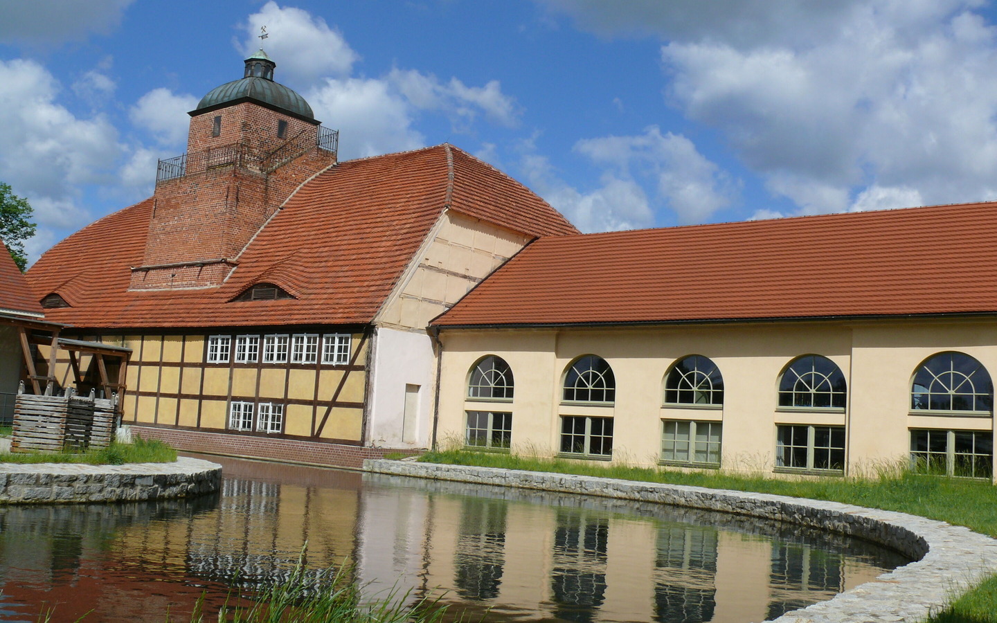 R&uuml;ckansicht vom Eisenh&uuml;tten- und Fischereimuseum Peitz , Foto: N. Mucha, Lizenz: Amt Peitz