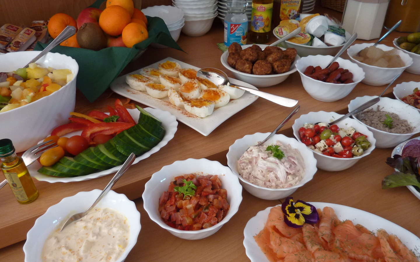 Fruehstueck Buefett Detail 4 Spreewald Pension Spreeaue, Foto: Pension Spreeaue, Lizenz: Amt Burg (Spreewald)