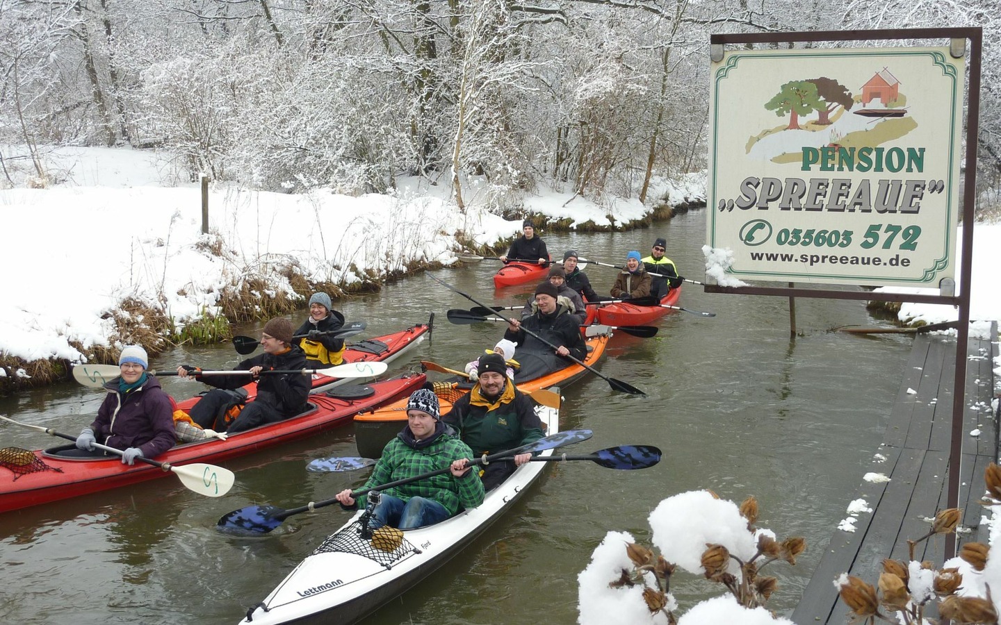 Pension Spreeaue in Burg (Spreewald) - Winter Angebote Paddeln, Foto: Pension Spreeaue, Lizenz: Amt Burg (Spreewald)