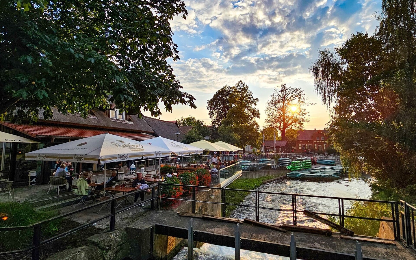 Spreehafen Burg - Blick von Br&uuml;cke, Foto: Tino Meier, Lizenz: Spreehafen Burg