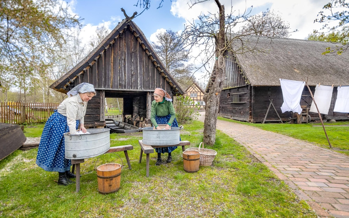 Freilandmuseum Lehde, Waschplatz, Foto: Mario Koch Fotografie, Lizenz: Museum OSL