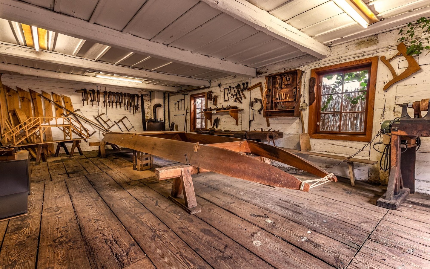 Freilandmuseum Lehde, Kahnbauerei, Foto: Mario Koch Fotografie, Lizenz: Museum OSL
