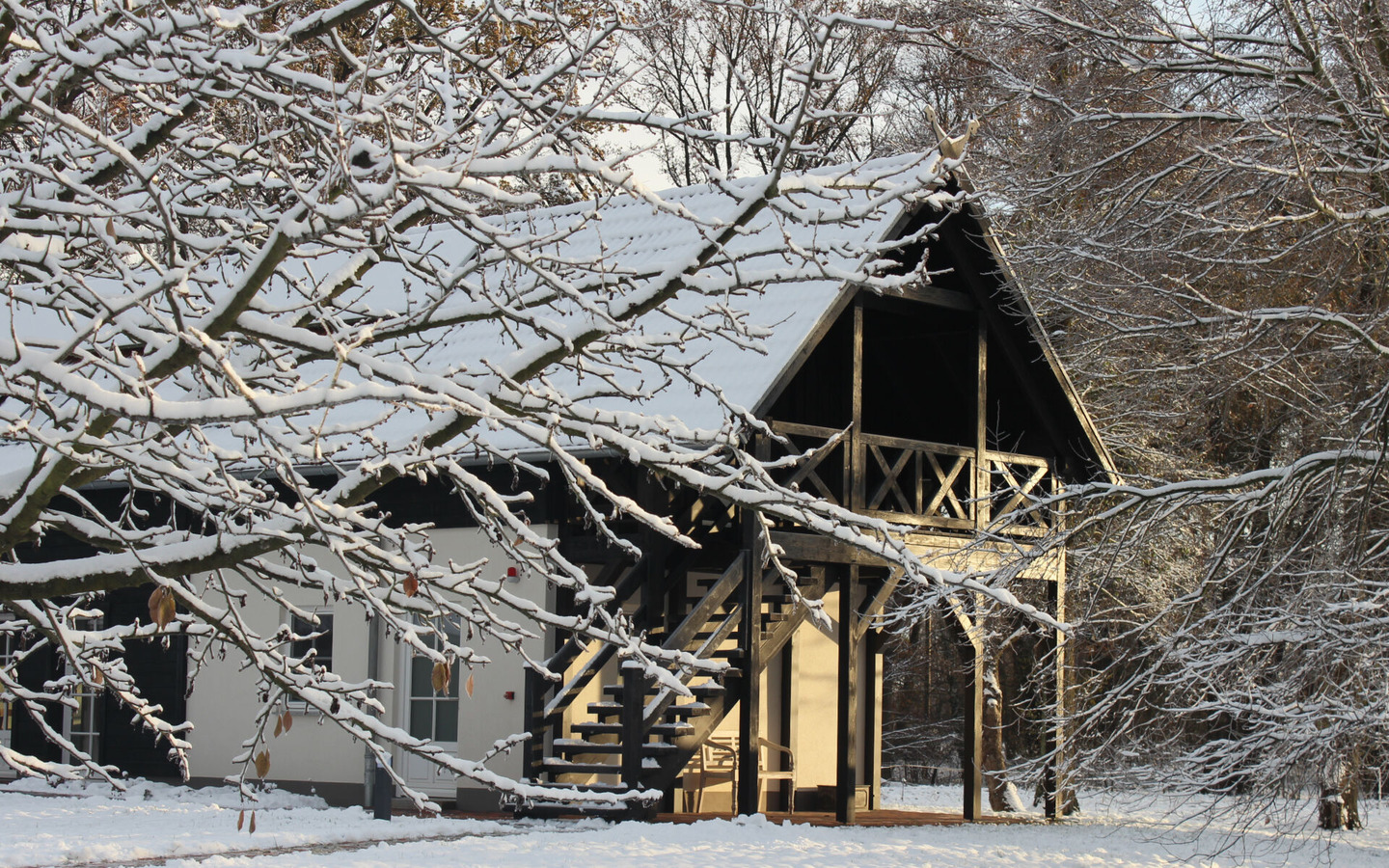 Fontanehof im Winter, Foto: Thomas Hanusch, Burg (Spreewald), Lizenz: Fontanehof