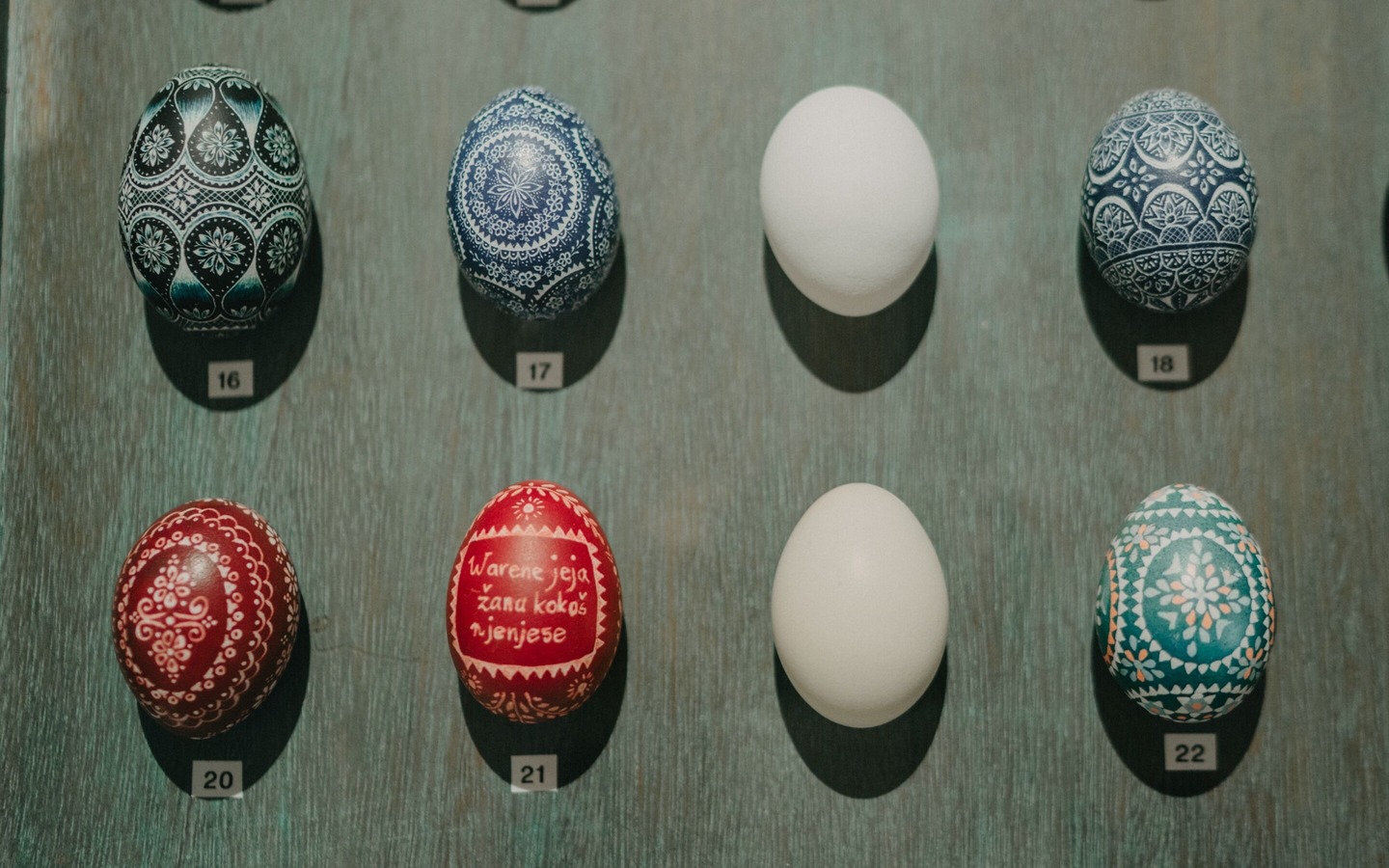 Heimatmuseum Dissen - sorbische Ostereier, Foto: Lena Tschuikow, Lizenz: www.spreewald.de