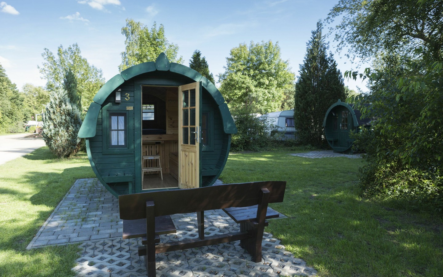 Gurkenfass auf dem Spreewald-Camping L&uuml;bben, Foto: Steffen Lehmann, TMB